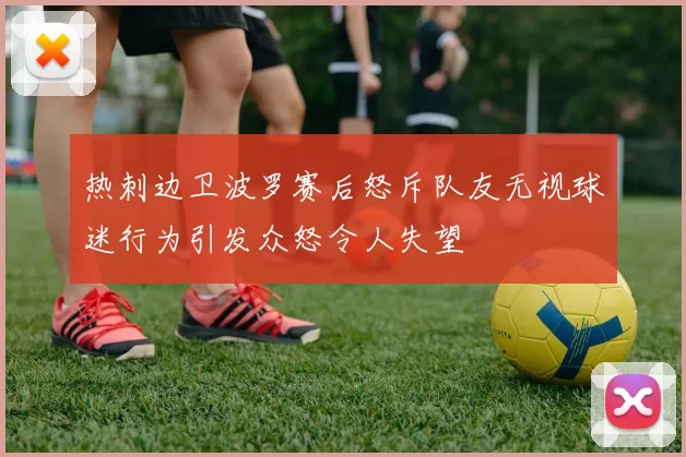 热刺边卫波罗赛后怒斥队友无视球迷行为引发众怒令人失望